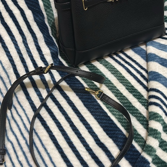 Michael Kors Reed Small Two-Tone Pebbled Leather Belted Satchel - Picture 5 of 5